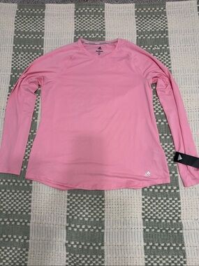 adidas Pink Long Sleeve Performance Top